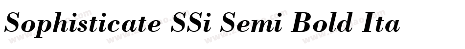 Sophisticate SSi Semi Bold Italic字体转换